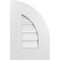 Ekena Millwork Quarter Round Top Right Surface Mount PVC Gable Vent w/ 3-1/2"W x 1"P Standard Frame, 12"W x 18"H GVPQR12X1801SF - alternate 1